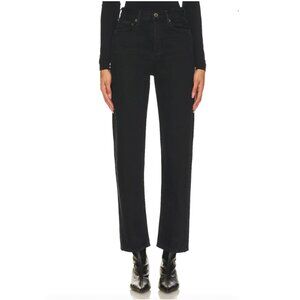 AGOLDE 90s Pinch Waist High Rise Straight - Black Denim - Size 25